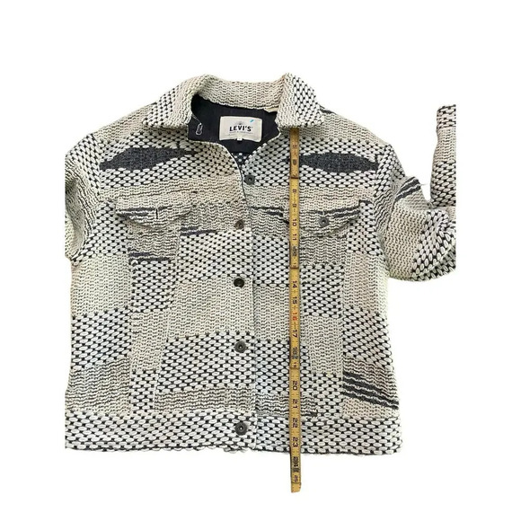 Levi's Made & Crafted Aztec Woven Fringe Trucker Jacket Size 0 - Picture 8 of 8